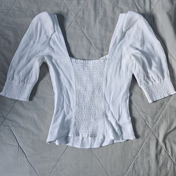 WILFRED Pandora Blouse Espace Peasant Prarie Blouse Cottagecore XXS Aritzia NWT - Picture 10 of 12